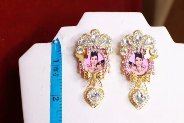 SOLD! 8497 Audrey Hepburn Diamonds Studs Earrings - Image 2