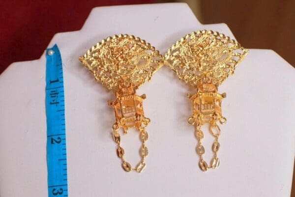SOLD! 8506 Japanese Revival Studs Earrings - Image 3