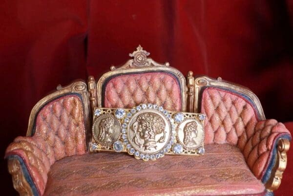 SOLD! 8529 Baroque Roman coin Barrette