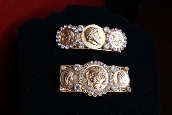 SOLD! 8530 Baroque Roman coin Barrette