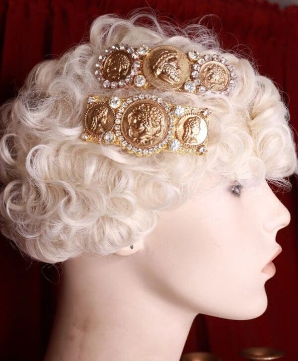 SOLD! 8530 Baroque Roman coin Barrette - Image 3
