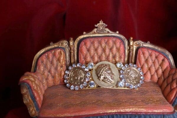 SOLD! 8530 Baroque Roman coin Barrette - Image 5
