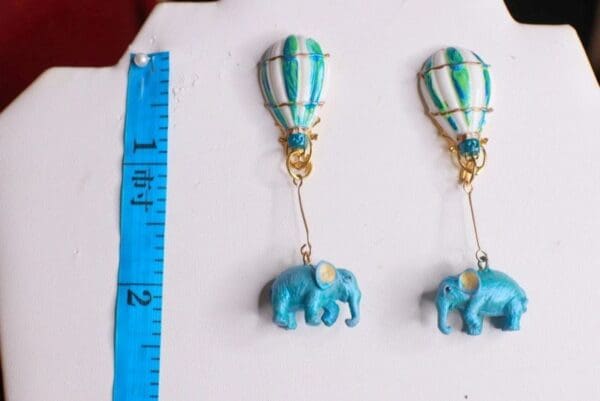 SOLD! 8553 Balloon Elephant Charming Studs Earrings - Image 4