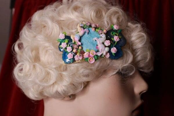 SOLD! 8555 Barrette Baroque Genuine agates Unicorns - Image 6