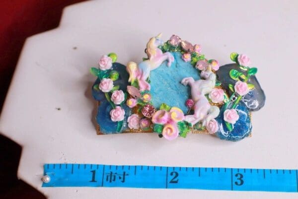 SOLD! 8555 Barrette Baroque Genuine agates Unicorns - Image 7