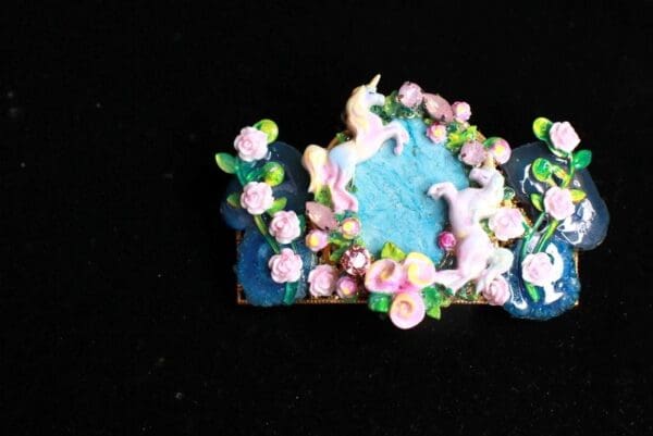 SOLD! 8555 Barrette Baroque Genuine agates Unicorns - Image 8