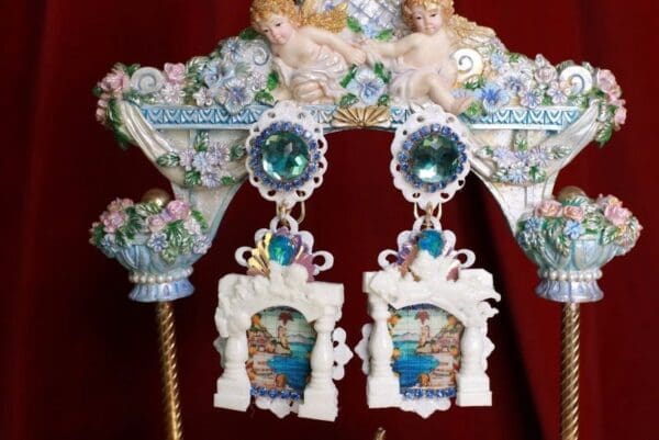 SOLD! 8567 Baroque Taormina Column Studs Earrings