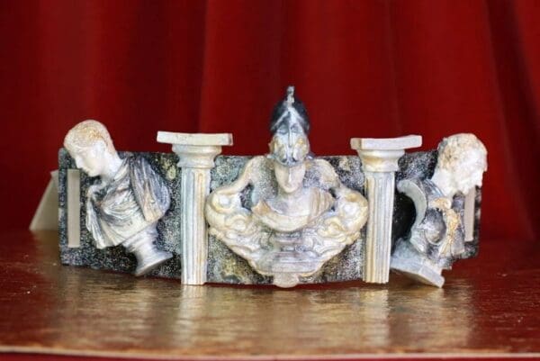 SOLD! 8604 Art Jewelry Roman Statues Antique Look Embellished Waist Gold Belt Size S, L, M - Image 3