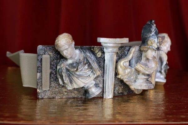 SOLD! 8604 Art Jewelry Roman Statues Antique Look Embellished Waist Gold Belt Size S, L, M - Image 4