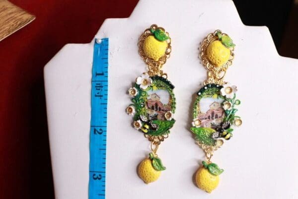 SOLD! 8609 Baroque Palermo Cameo Elegant Studs Earrings - Image 2