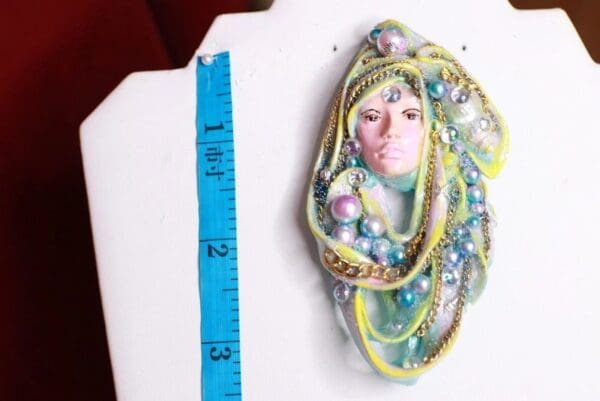 SOLD! 8616 Nautical Mermaid Victorian Huge Unusual Brooch - Image 8
