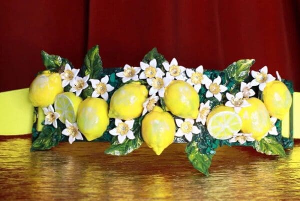 SOLD! 8719 Baroque Runway Sicilian Lemon Fruit Flower Blossom Corset Waist Belt Size S, L, M - Image 2