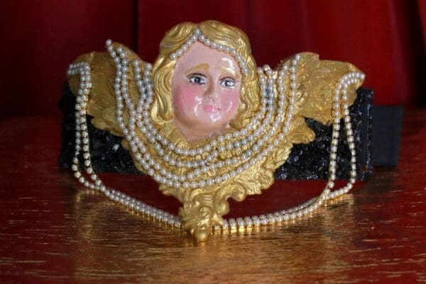 SOLD! 8720 Baroque Cherub Angel Pearl Corset Waist Belt Size S, L, M - Image 6