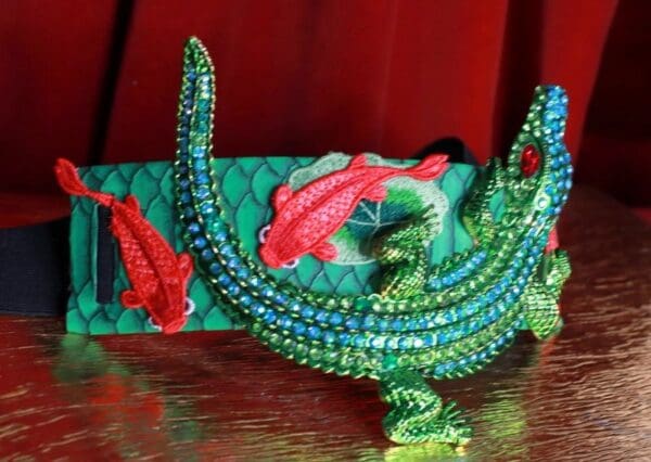 SOLD!8721 Baroque Massive Rhinestone Crocodile Corset Waist Belt Size S, L, M - Image 2