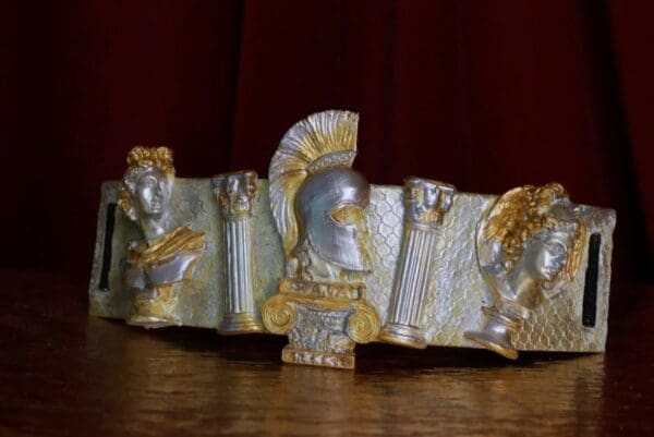 SOLD! 8726 Greek Statues Gold Silver Embellished Waist Gold Belt Size S, L, M - Image 4
