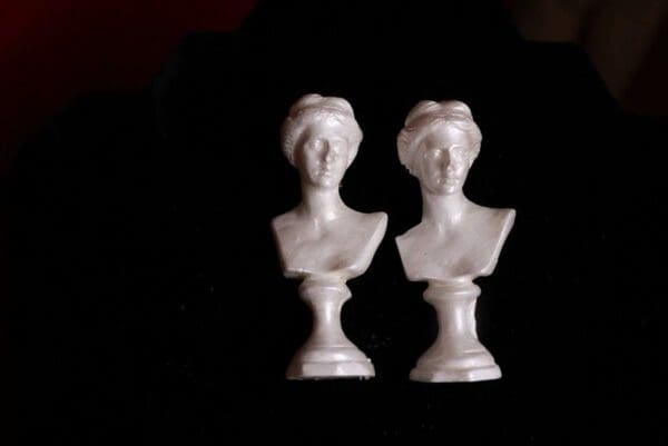 SOLD! 8730 Aphrodite Roman Bust Studs Earrings - Image 2