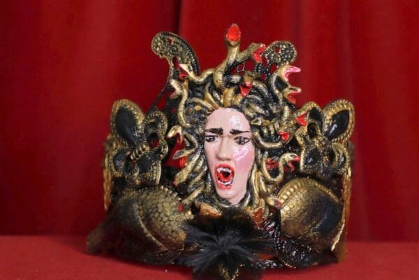 SOLD! 8735 Halloween Medusa Gorgon Winged Effect Crown Headband