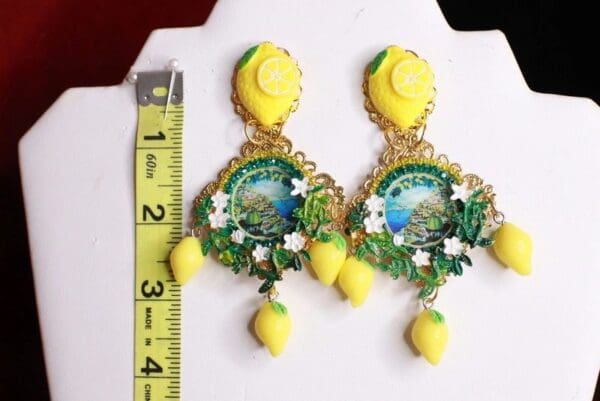 SOLD! 8738 Baroque Taormina Cameo Studs Earrings - Image 2