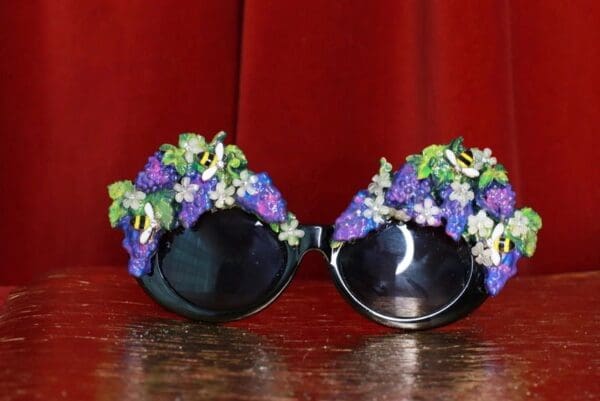 SOLD! 8740 Baroque Grapes Hand Painted Embellished Embellished Sunglasses