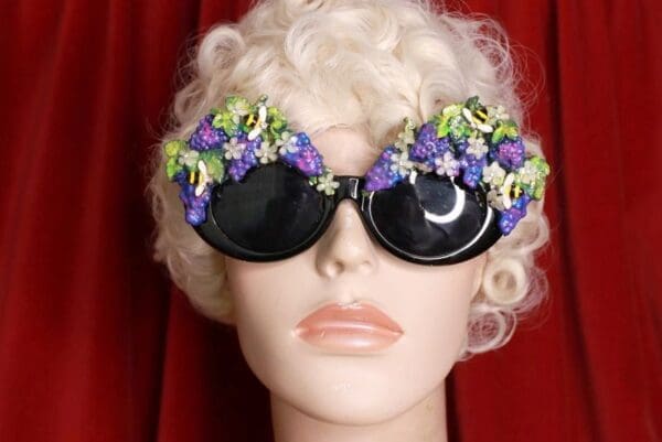 SOLD! 8740 Baroque Grapes Hand Painted Embellished Embellished Sunglasses - Image 5