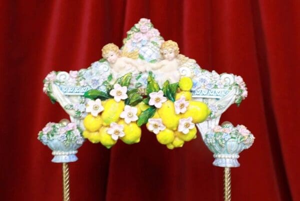 SOLD! 8751 Baroque Vivid Lemon Fruit Blossom Studs Earrings - Image 3
