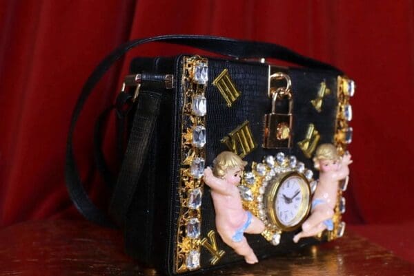 SOLD! 9048 Baroque Le Boy Beige Cherub Angel Embellished Handbag - Image 7