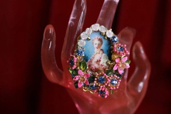 SOLD! 9067 Marie Antoinette Royal Garden Adjustable Cocktail Ring - Image 6