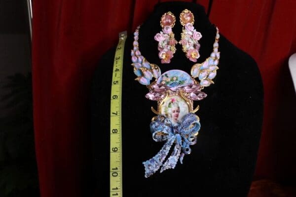 SOLD! 9209 Marie Antoinette Large Blue Bow Massive Necklace - Image 2