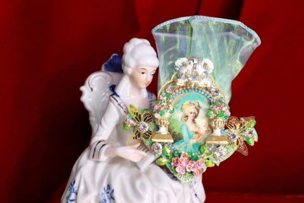 SOLD! 9225 Young Marie Antoinette Pale Aqua Brooch