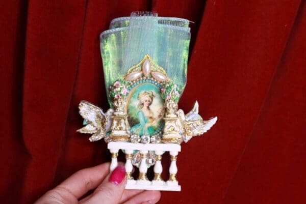 SOLD! 9226 Young Marie Antoinette Pale Aqua Brooch - Image 2