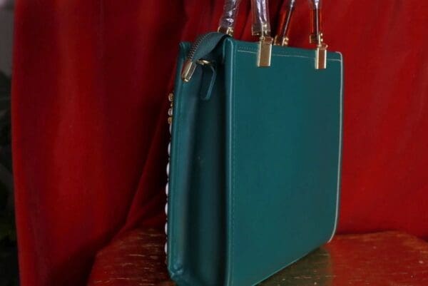 SOLD! 9229 Baroque Sicilian Lemon PU Leather Tote Handbag - Image 3