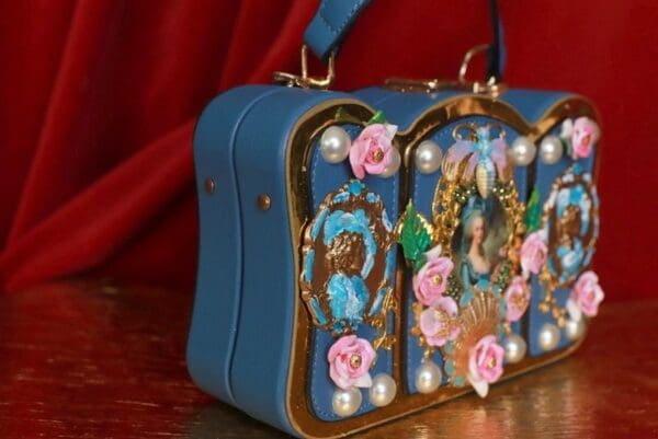 SOLD! 9250 Marie Antoinette Vintage Style Boutique Style Embellished Handbag - Image 5