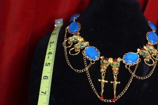 SOLD! 9256 Baroque Chained Leopard Massive Necklace - Image 4
