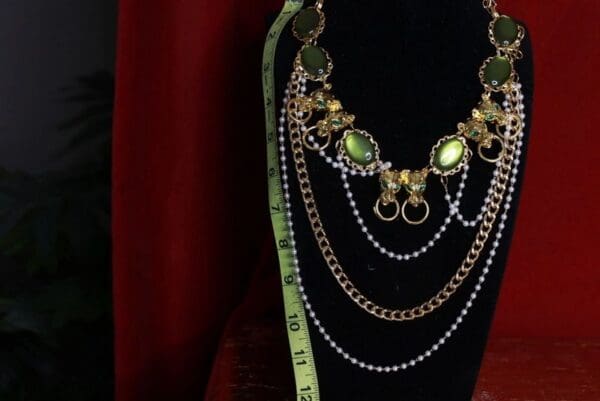 SOLD! 9257 Baroque Chained Leopard Massive Necklace - Image 5