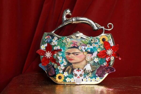 SOLD! 9296 Frida Kahlo Embellished Handbag - Image 5