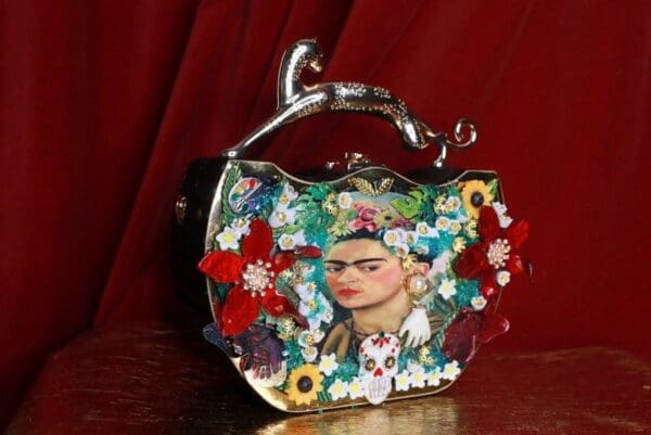 SOLD! 9296 Frida Kahlo Embellished Handbag - Image 2