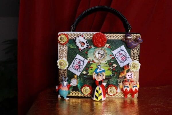 SOLD! 9300 Alice In Wonderland Embellished Handbag - Image 3