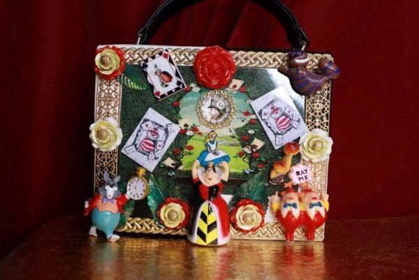SOLD! 9300 Alice In Wonderland Embellished Handbag