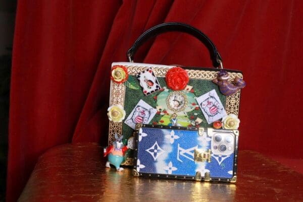 SOLD! 9300 Alice In Wonderland Embellished Handbag - Image 9