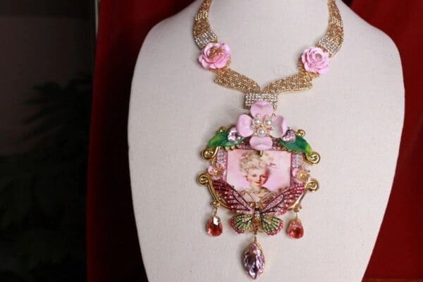 SOLD! 9307 Marie Antoinette Light Pink Massive Necklace - Image 5
