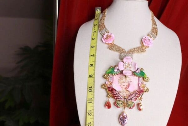 SOLD! 9307 Marie Antoinette Light Pink Massive Necklace - Image 6