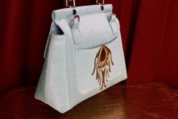 SOLD! 9314 Victorian Velvet Marie Antoinette Embellished Handbag - Image 8