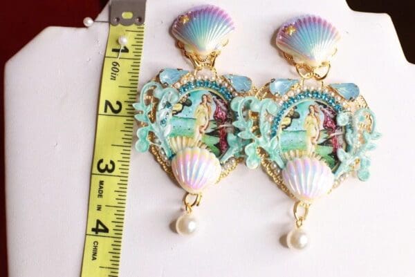 SOLD! 9340 Birth Of Venus Rhinestone Studs Earrings - Image 4