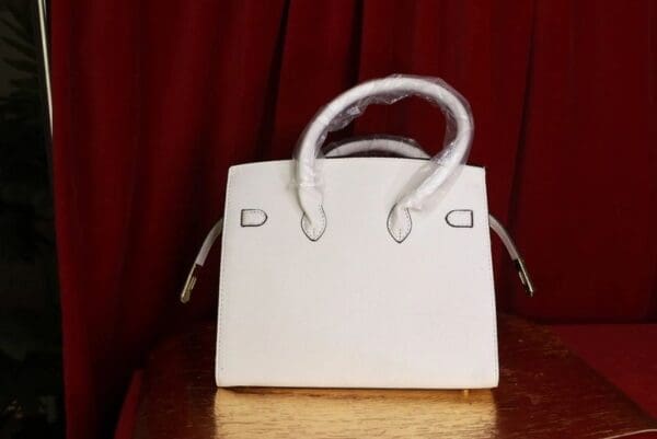 SOLD! 9369Baroque Kelly White Pearlish Cherub Embellished Handbag - Image 4