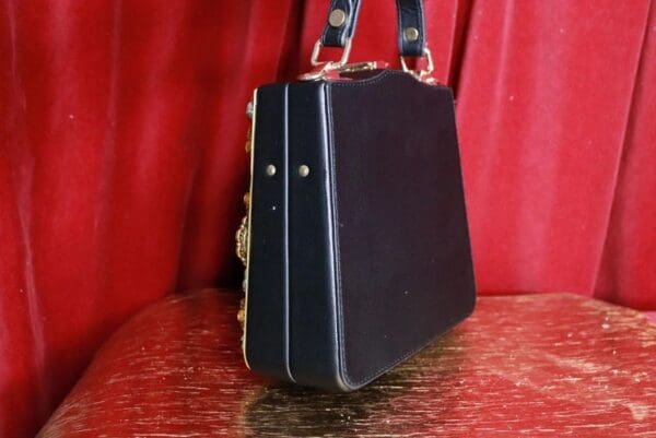 SOLD! 9363 Virgin Mary PU Leather Embellished Handbag - Image 5