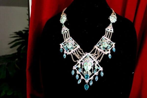 SOLD! 9373 Roman Goddess Sterling Silver Fancy Necklace - Image 4