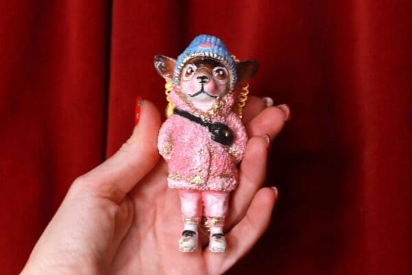 SOLD! 9399 Art Jewelry 3D Effect Adorable Dog Brooch