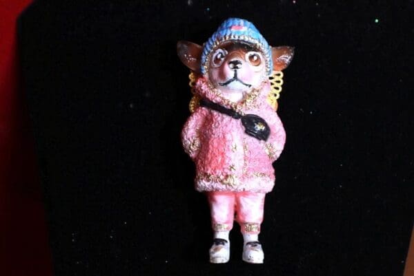 SOLD! 9399 Art Jewelry 3D Effect Adorable Dog Brooch - Image 5