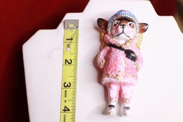 SOLD! 9399 Art Jewelry 3D Effect Adorable Dog Brooch - Image 8
