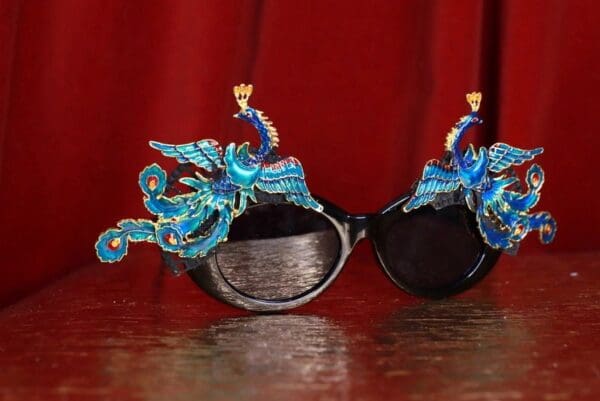 SOLD! 9400 Baroque Asian Peacock Embellished Sunglasses - Image 7